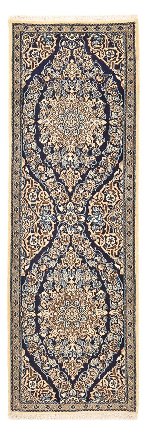 Läufer Perser - Nain - Royal - 188 x 65 cm - dunkelblau