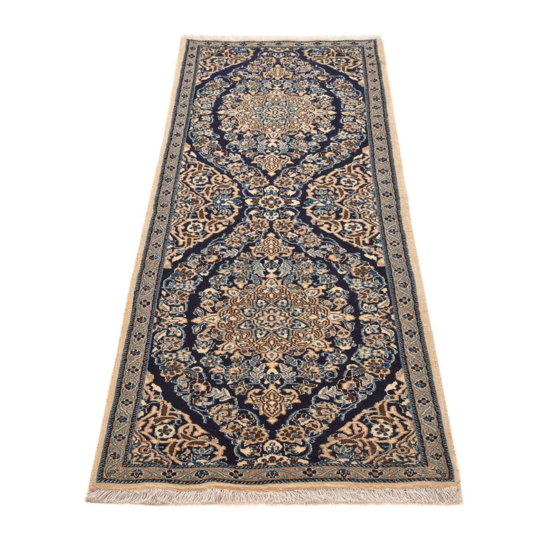 Läufer Perser - Nain - Royal - 188 x 65 cm - dunkelblau