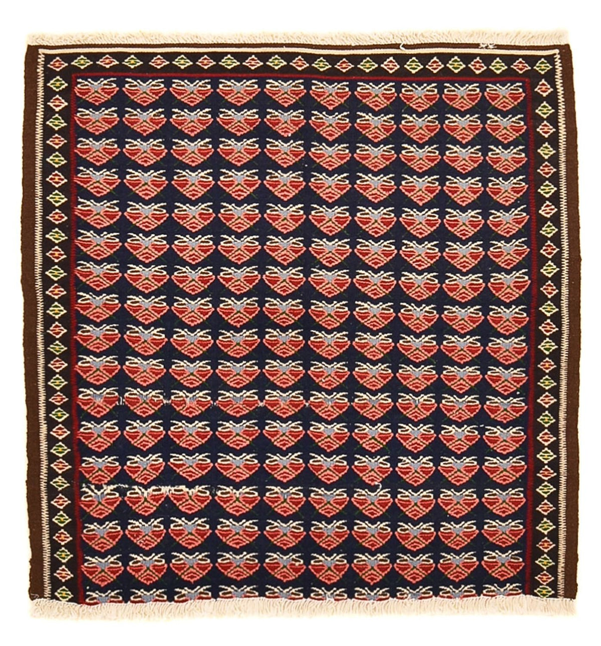 Kelim Teppich - Oriental quadratisch  - 66 x 66 cm - mehrfarbig