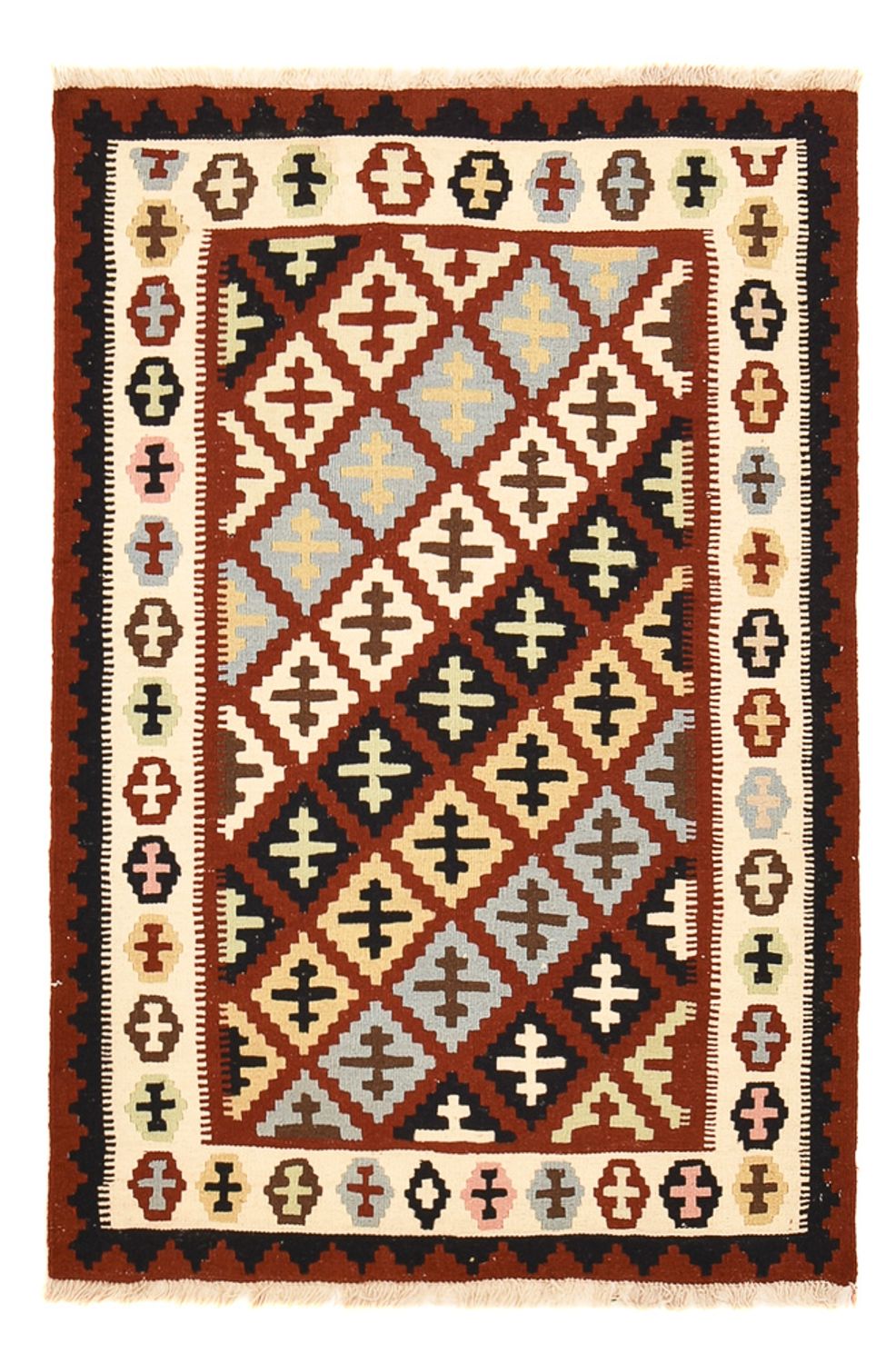Kelim Teppich - Oriental - 150 x 104 cm - mehrfarbig