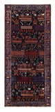 Läufer Perser - Nomadic - 382 x 168 cm - dunkelrot