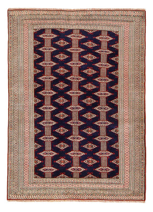 Turkaman Teppich - 175 x 125 cm - dunkelblau