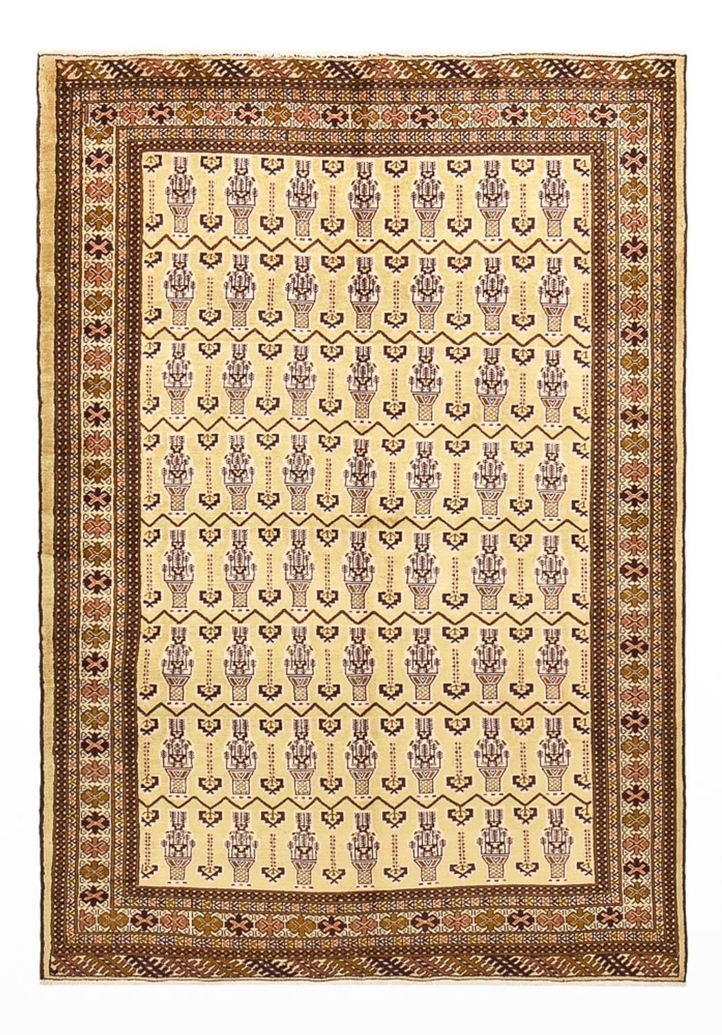 Turkaman Teppich - 213 x 146 cm - hellbeige