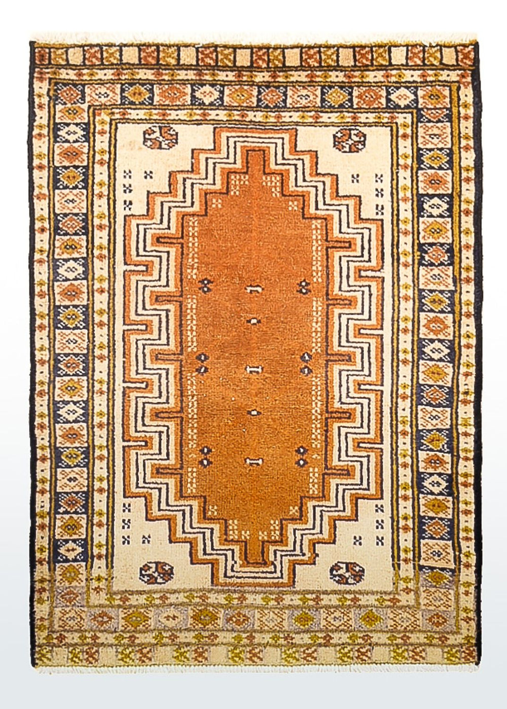Turkaman Teppich - 86 x 56 cm - mehrfarbig