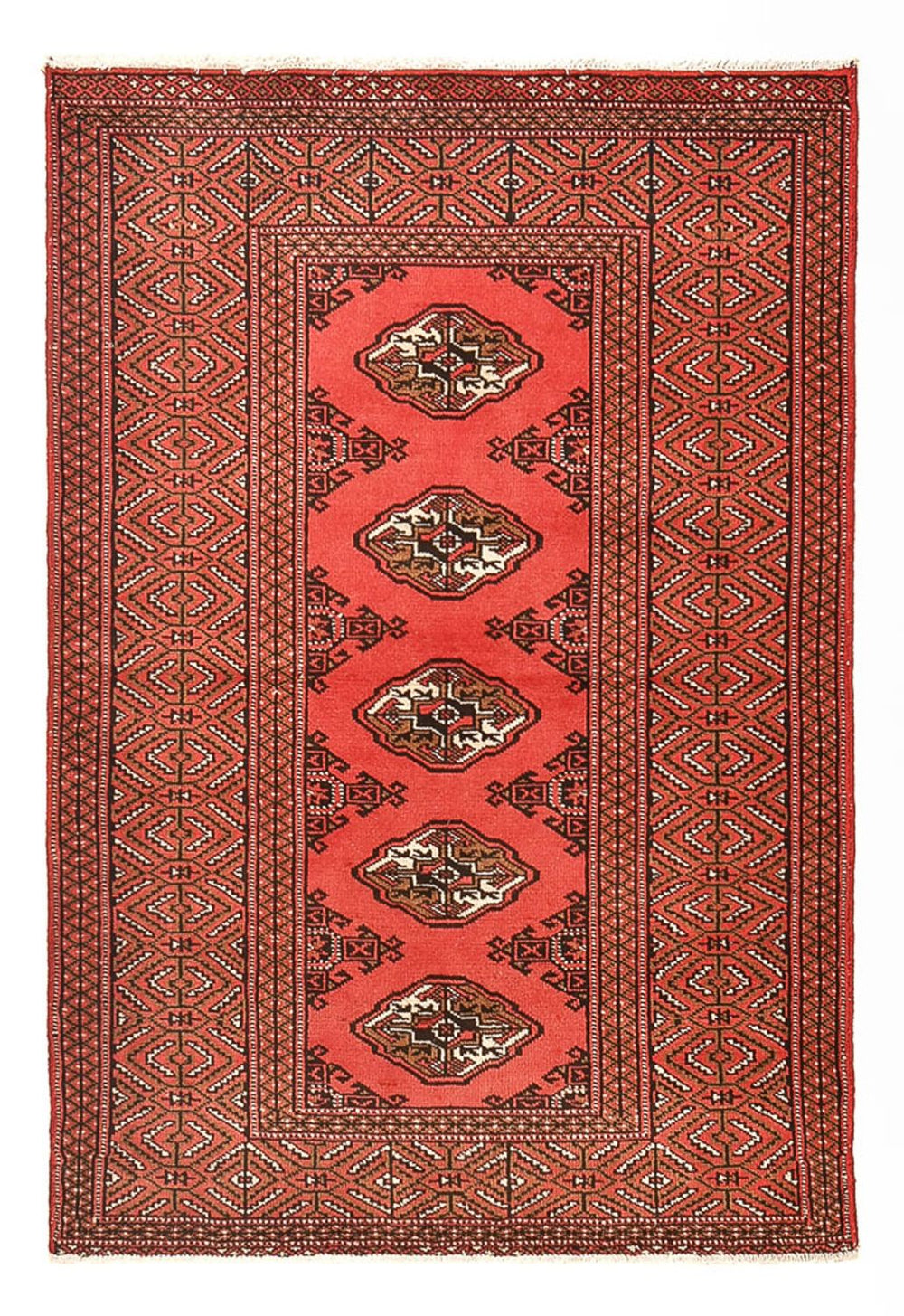 Turkaman Teppich - 144 x 98 cm - rot