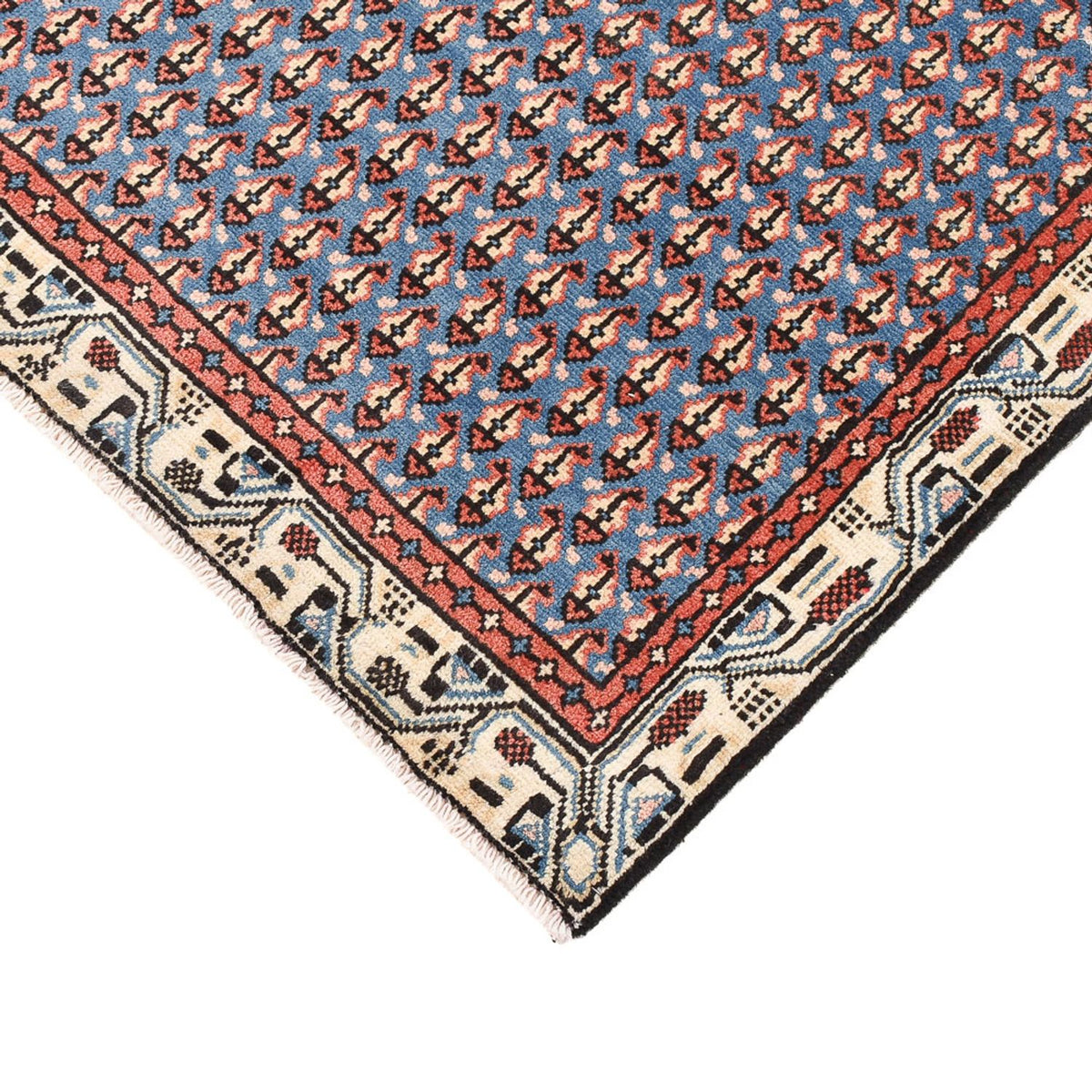 Perserteppich - Mir - 145 x 94 cm - seeblau