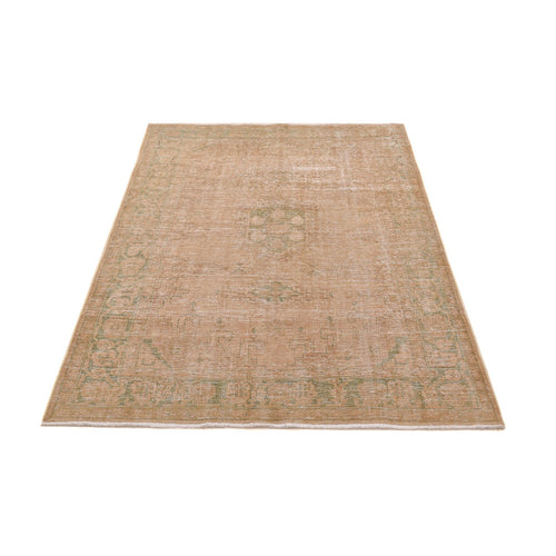 Vintage Teppich - 206 x 145 cm - dunkelbeige