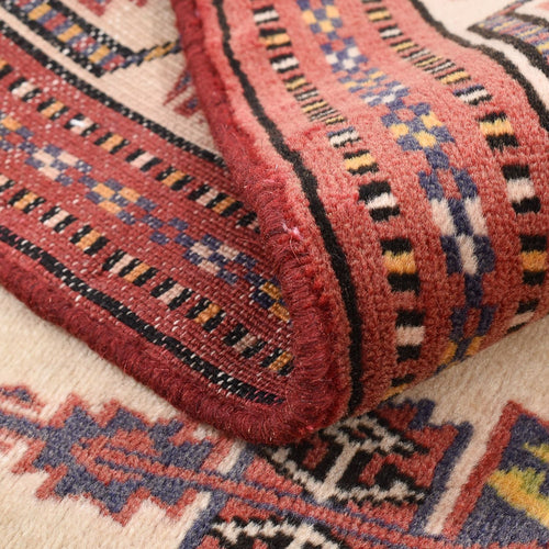 Turkaman Teppich - 120 x 92 cm - hellrot