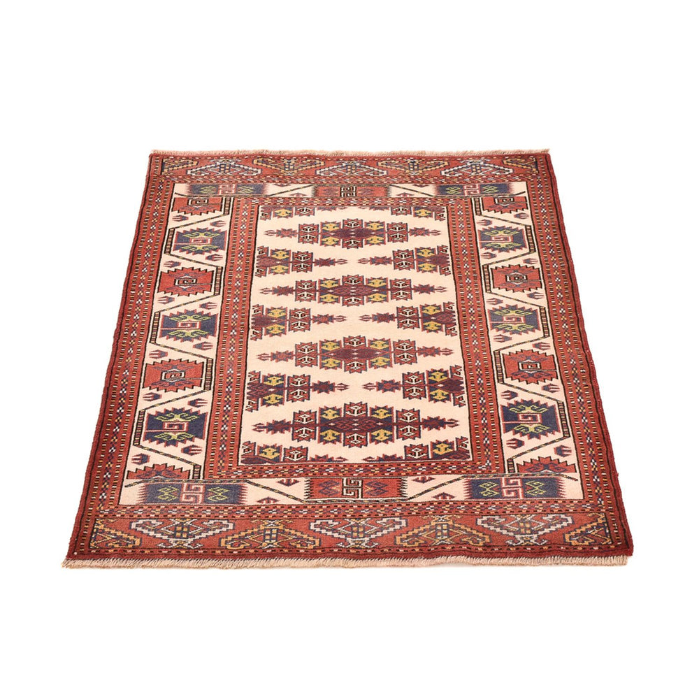 Turkaman Teppich - 120 x 92 cm - hellrot