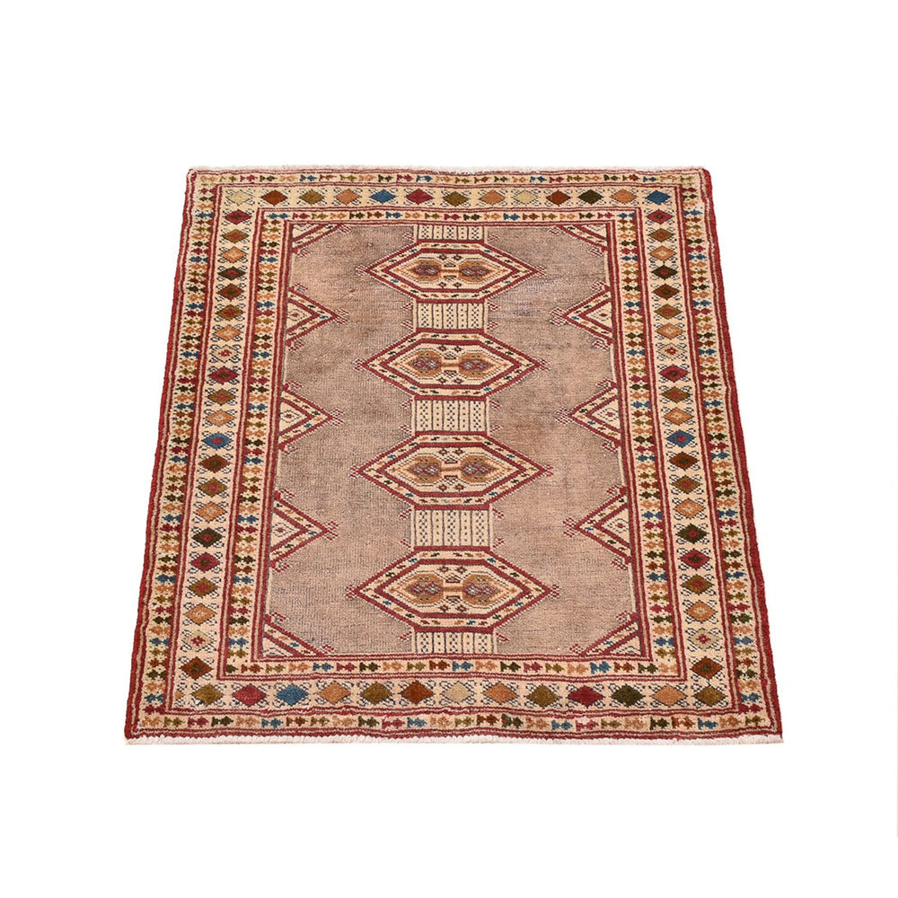 Turkaman Teppich - 78 x 64 cm - rosa