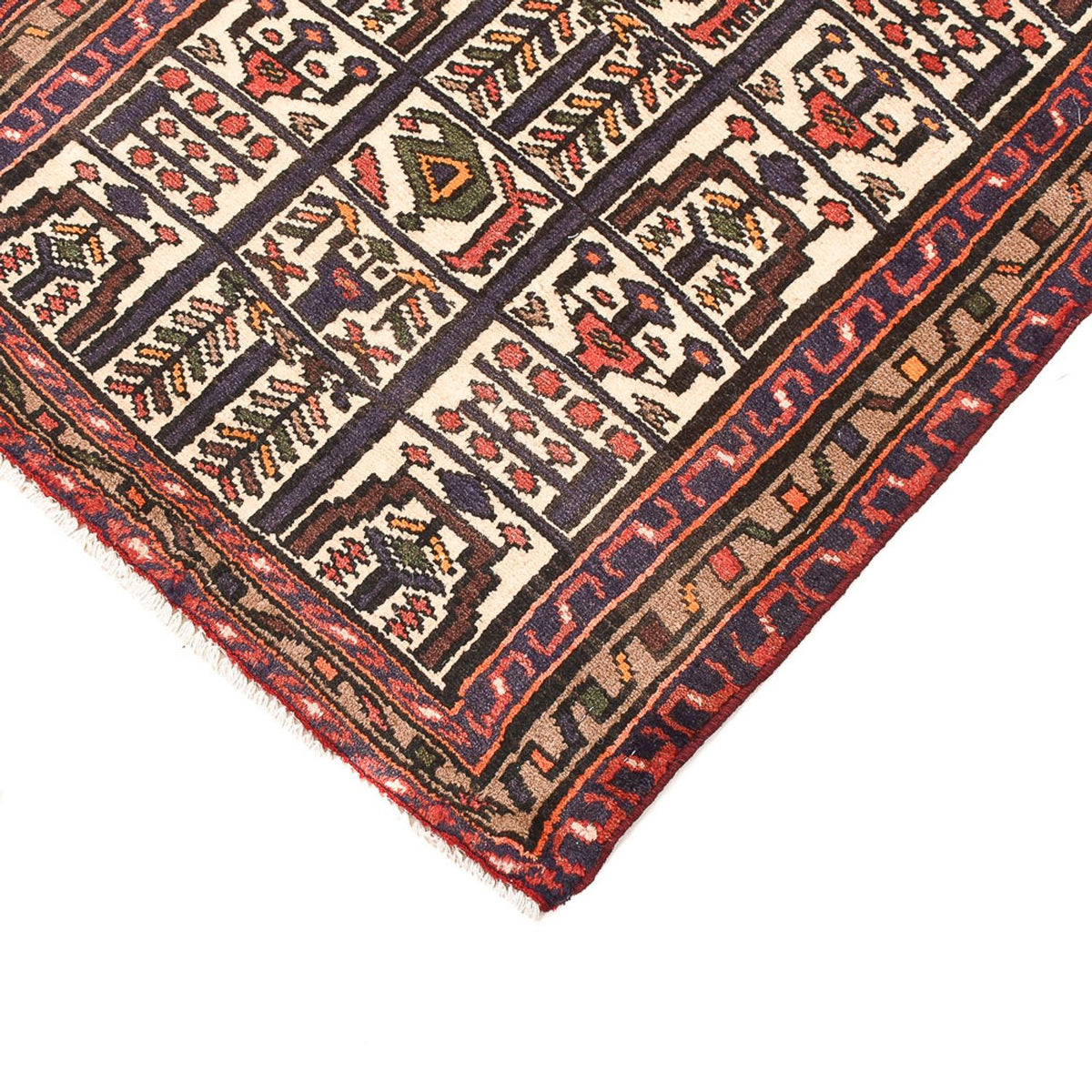 Perserteppich - Nomadic - 122 x 74 cm - mehrfarbig