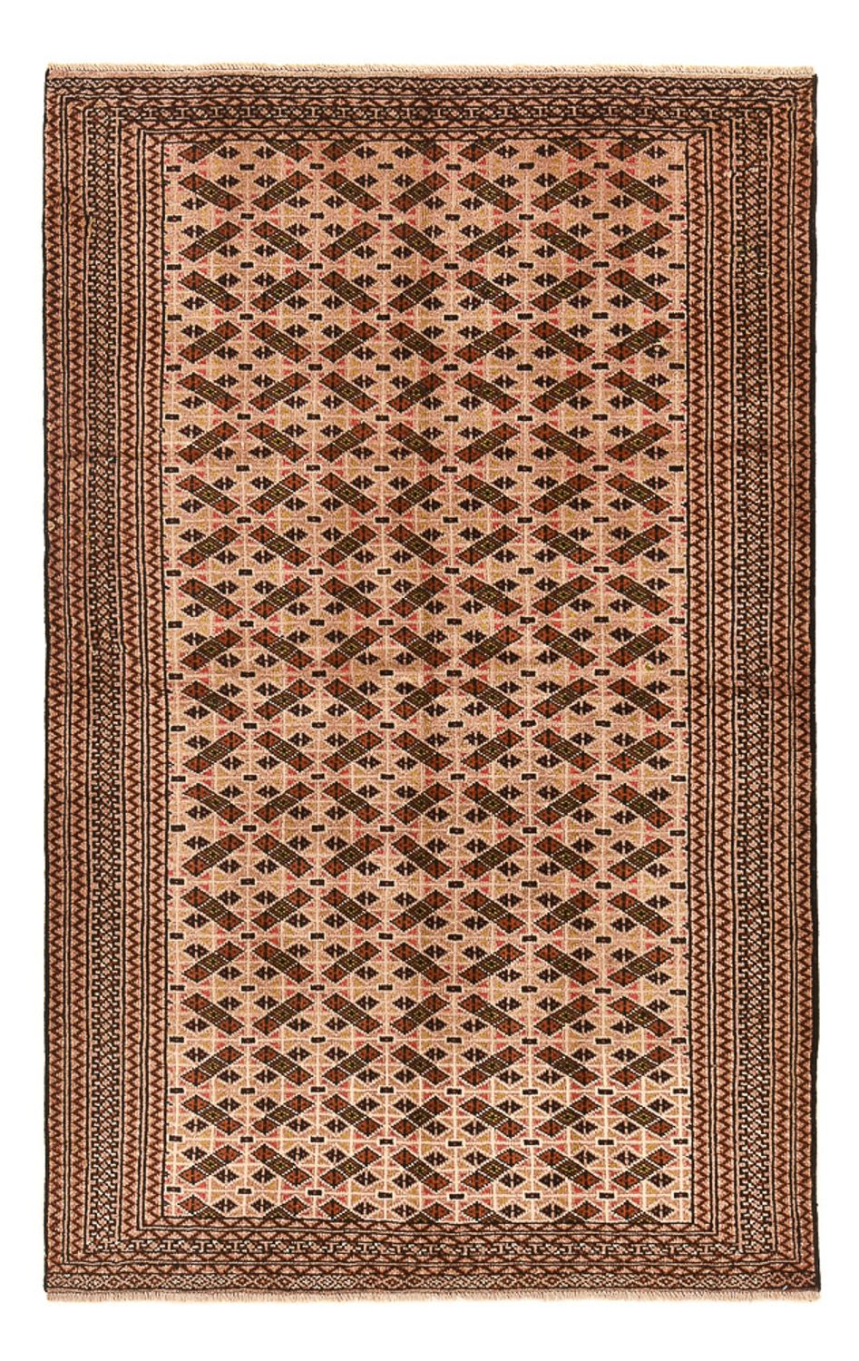 Turkaman Teppich - 190 x 128 cm - hellrot