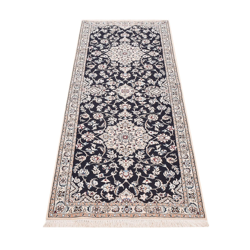 Läufer Perser - Nain - Royal - 213 x 72 cm - dunkelblau