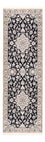 Läufer Perser - Nain - Royal - 220 x 72 cm - dunkelblau