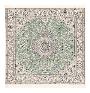Perserteppich - Nain - Royal quadratisch  - 152 x 149 cm - hellgrün