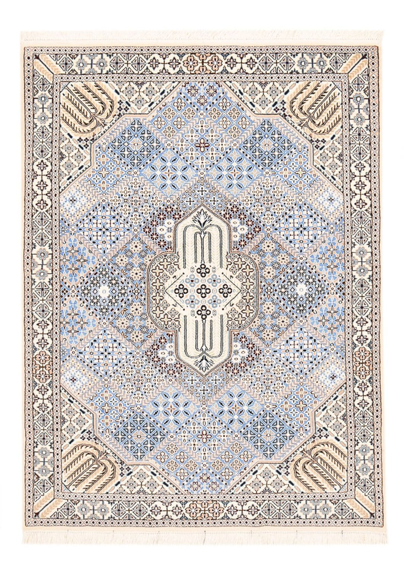 Perserteppich - Nain - Royal - 195 x 137 cm - hellblau