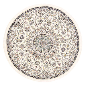 Perserteppich - Nain - Royal rund  - 152 x 152 cm - creme