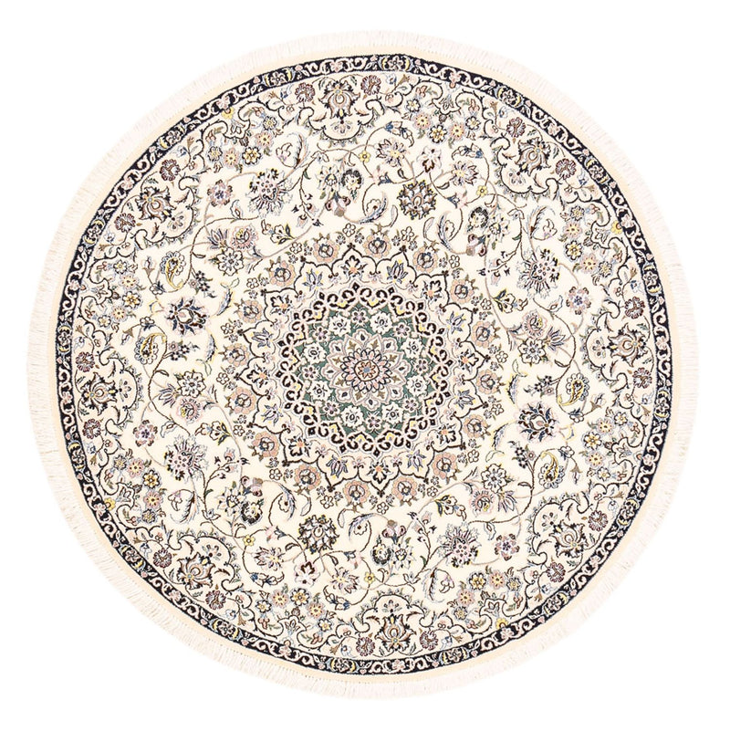 Perserteppich - Nain - Royal rund  - 152 x 152 cm - creme