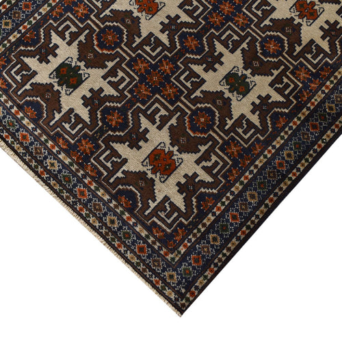 Läufer Turkaman - 366 x 79 cm - dunkelbeige
