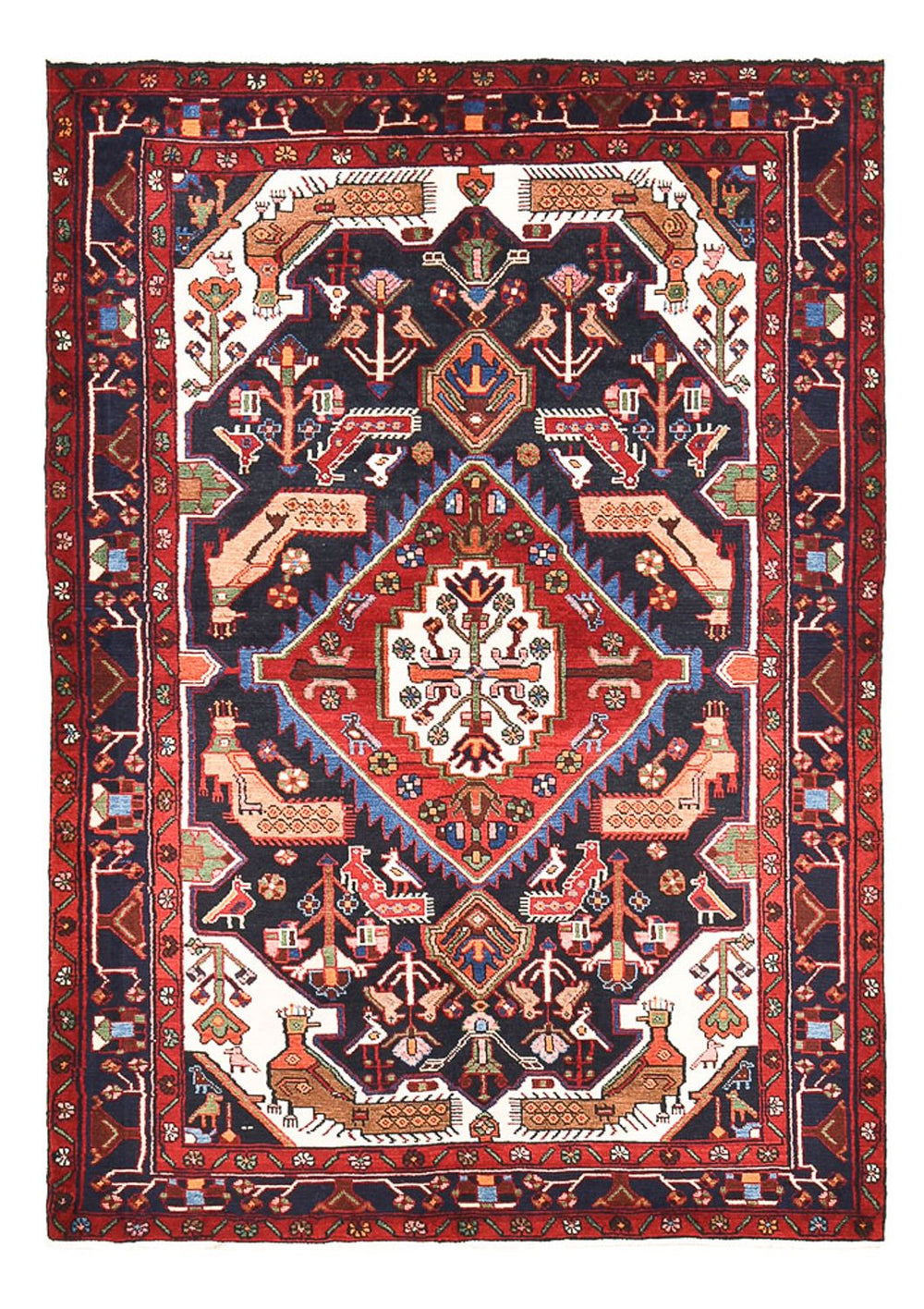 Perserteppich - Nomadic - 210 x 143 cm - mehrfarbig