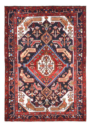 Perserteppich - Nomadic - 210 x 143 cm - mehrfarbig