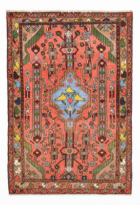 Perserteppich - Nomadic - 155 x 104 cm - hellrot