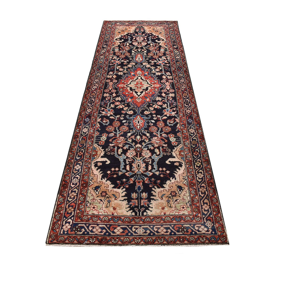 Läufer Perser - Nomadic - 322 x 102 cm - dunkelblau