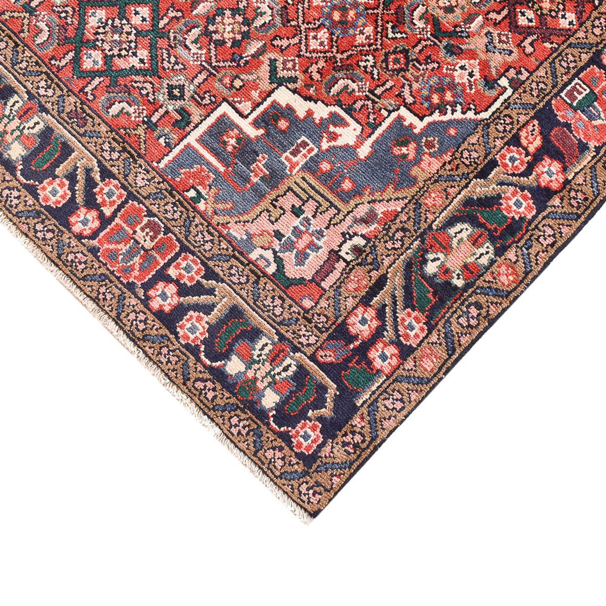 Perserteppich - Nomadic - 156 x 105 cm - dunkelrot