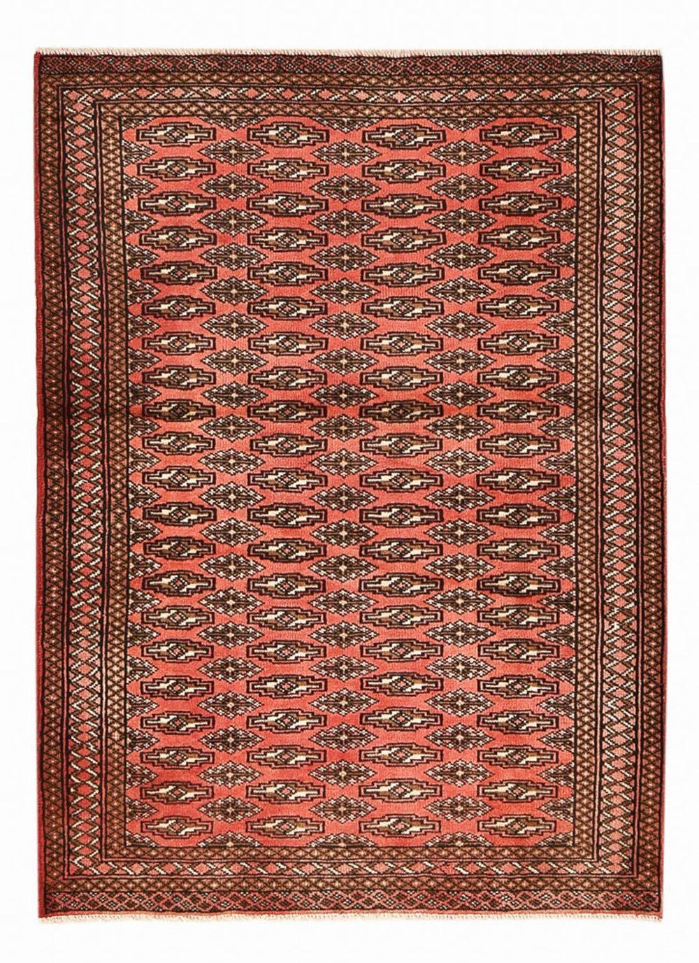 Turkaman Teppich - 131 x 100 cm - hellrot