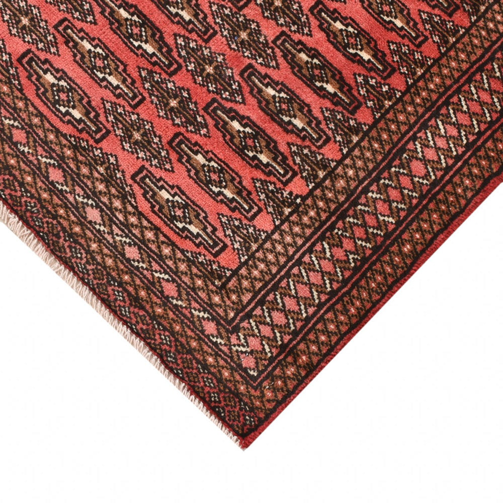 Turkaman Teppich - 131 x 100 cm - hellrot