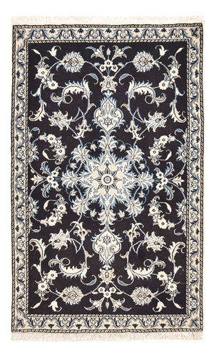 Perserteppich - Nain - 141 x 90 cm - dunkelblau