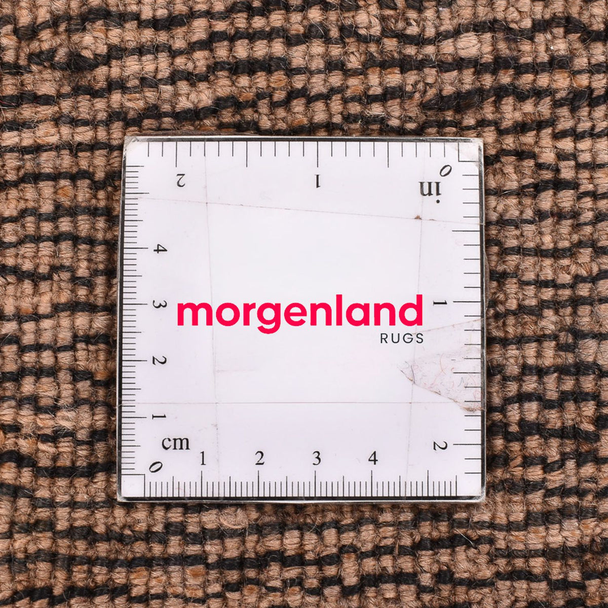 Perserteppich - Nomadic quadratisch  - 80 x 37 cm - dunkelbeige