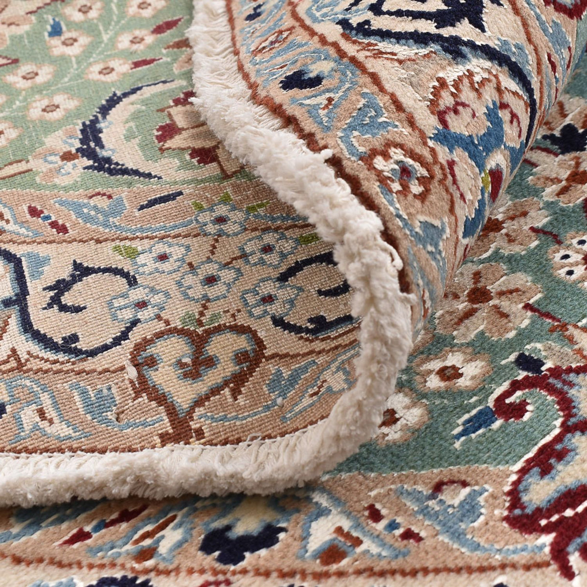 Perserteppich - Nain - Royal rund  - 139 x 139 cm - hellgrün