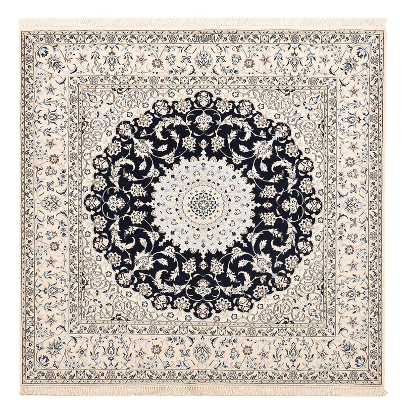 Perserteppich - Nain - Premium quadratisch  - 181 x 178 cm - dunkelblau