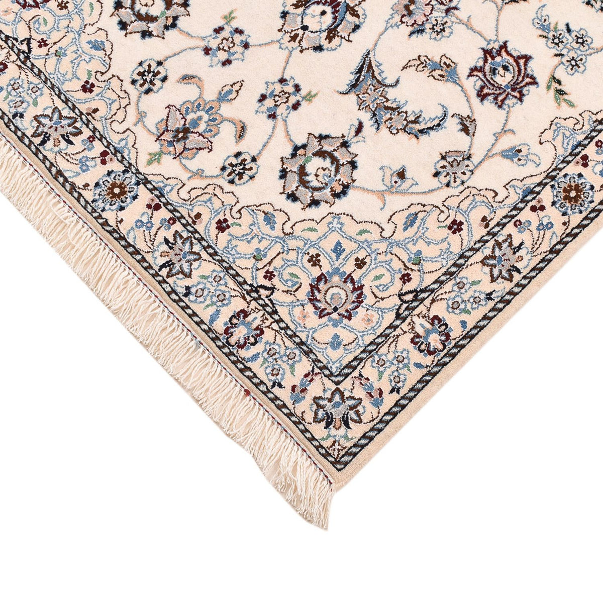 Perserteppich - Nain - Royal - 108 x 71 cm - hellgrau