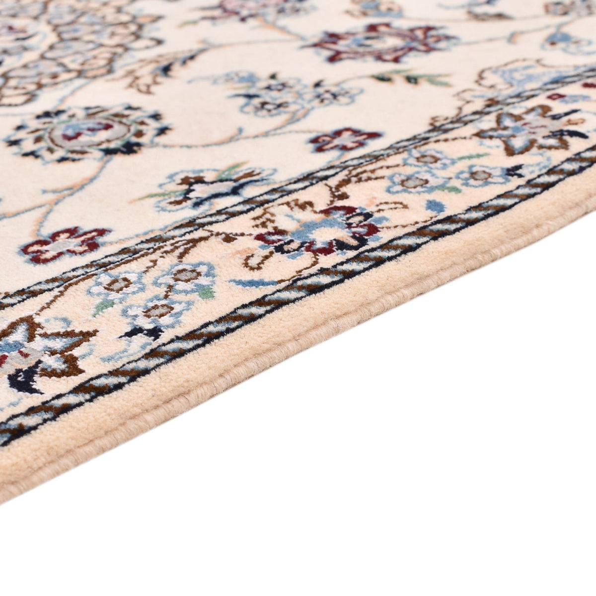 Perserteppich - Nain - Royal - 108 x 71 cm - hellgrau