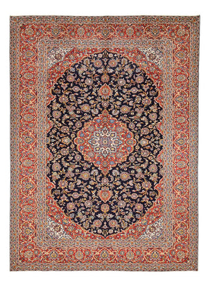 Perserteppich - Keshan - 398 x 295 cm - dunkelblau