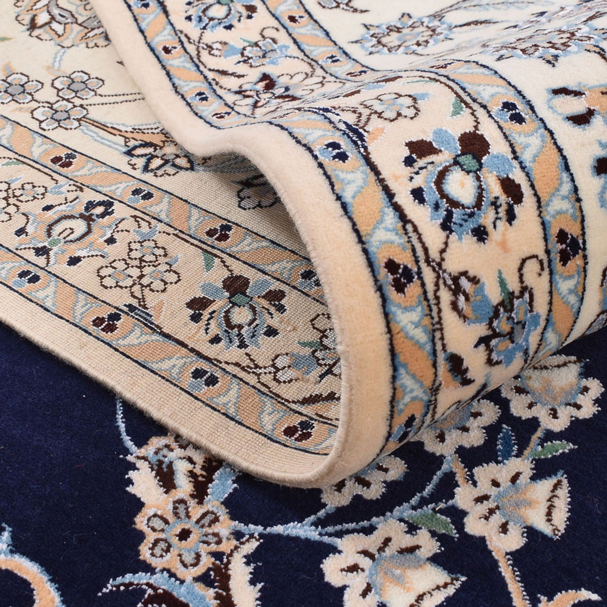 Perserteppich - Nain - Premium - 304 x 258 cm - dunkelblau