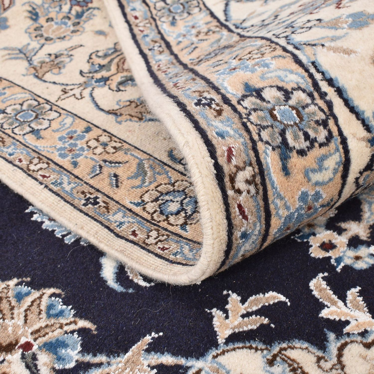 Perserteppich - Nain - 292 x 243 cm - dunkelblau