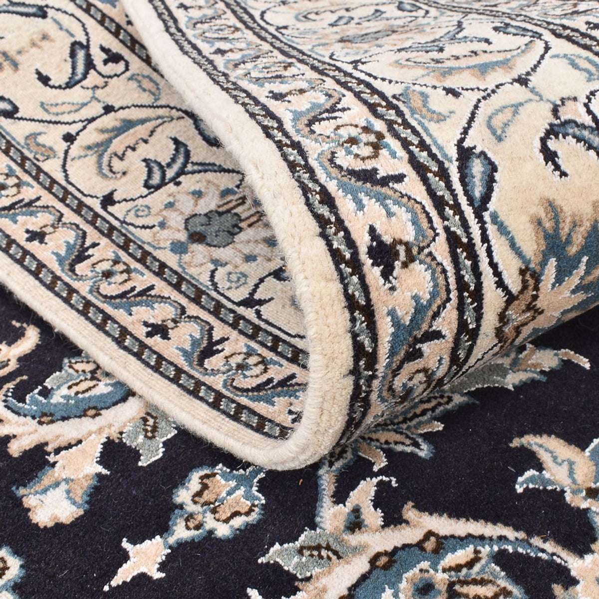 Perserteppich - Nain - 242 x 165 cm - dunkelblau