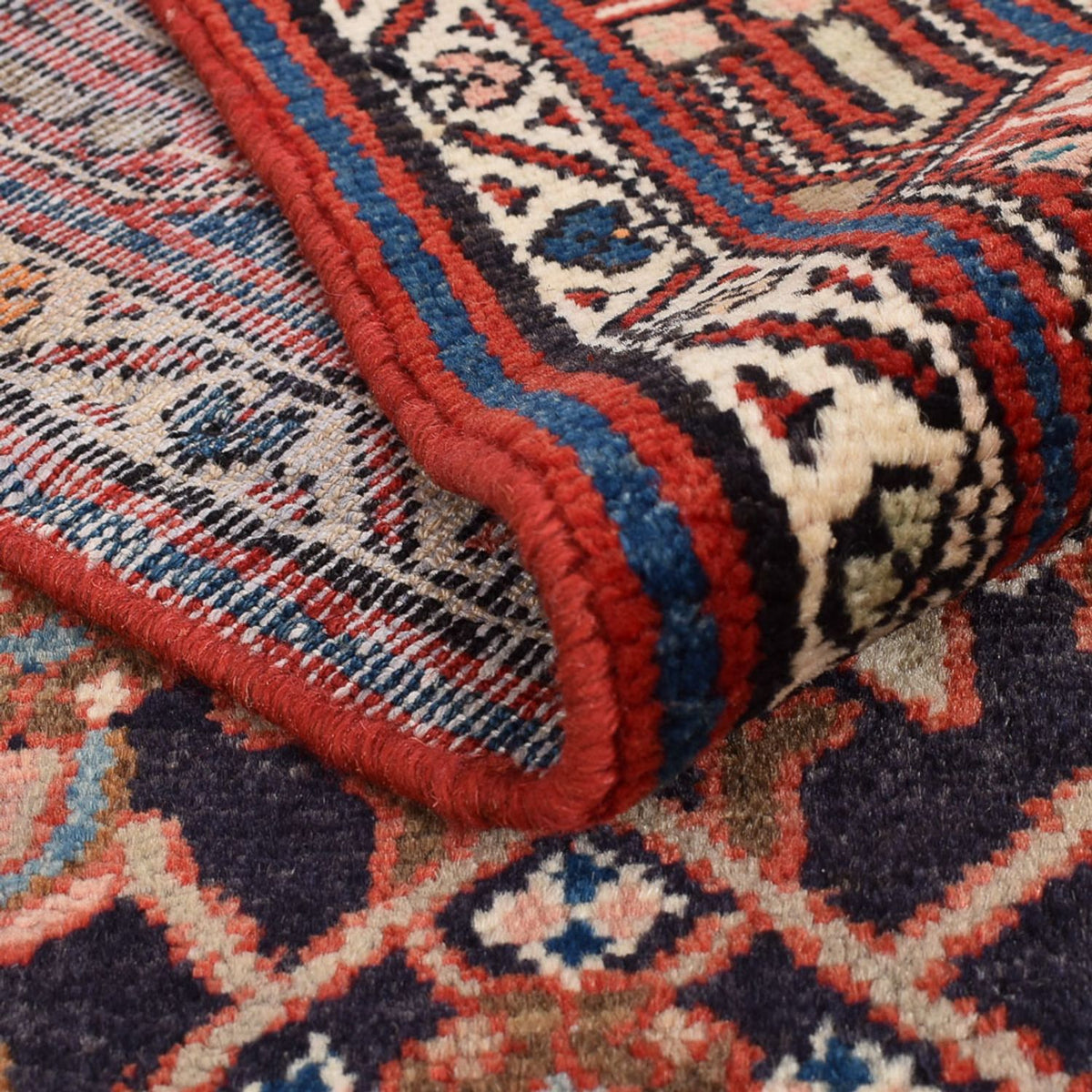 Läufer Perser - Nomadic - 412 x 114 cm - dunkelrot