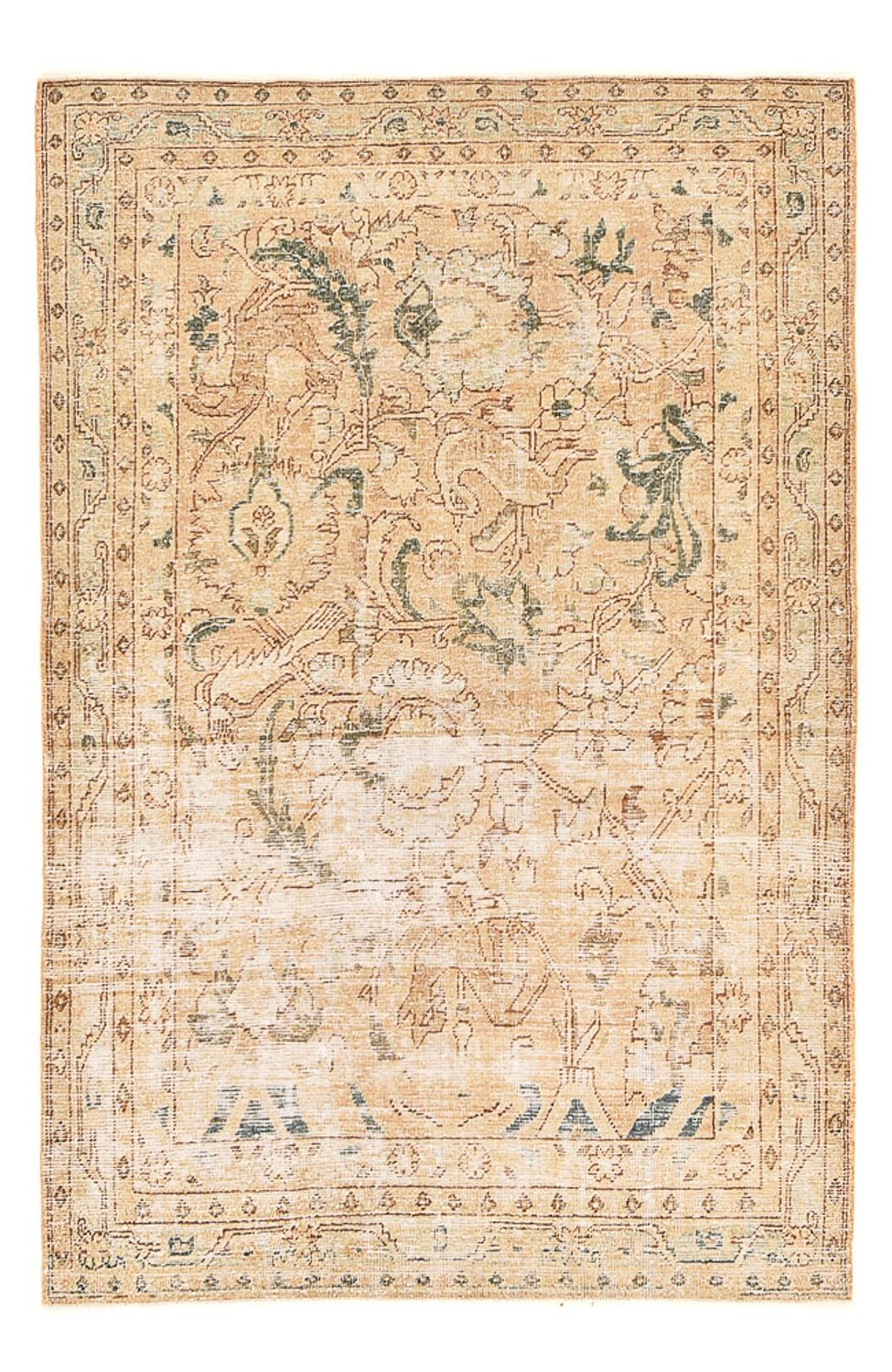 Vintage Teppich - 207 x 132 cm - beige