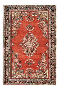 Vintage Teppich - 242 x 157 cm - rot