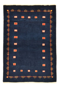 Gabbeh Teppich - Loribaft Perser - 143 x 110 cm - dunkelblau