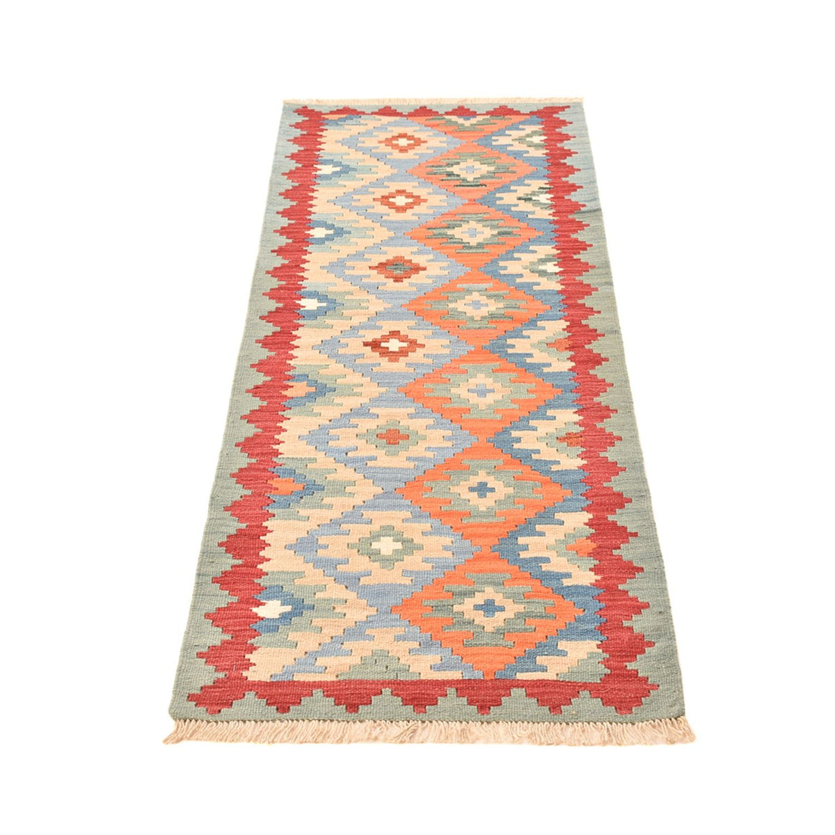 Läufer Kelim - Oriental - 194 x 66 cm - mehrfarbig