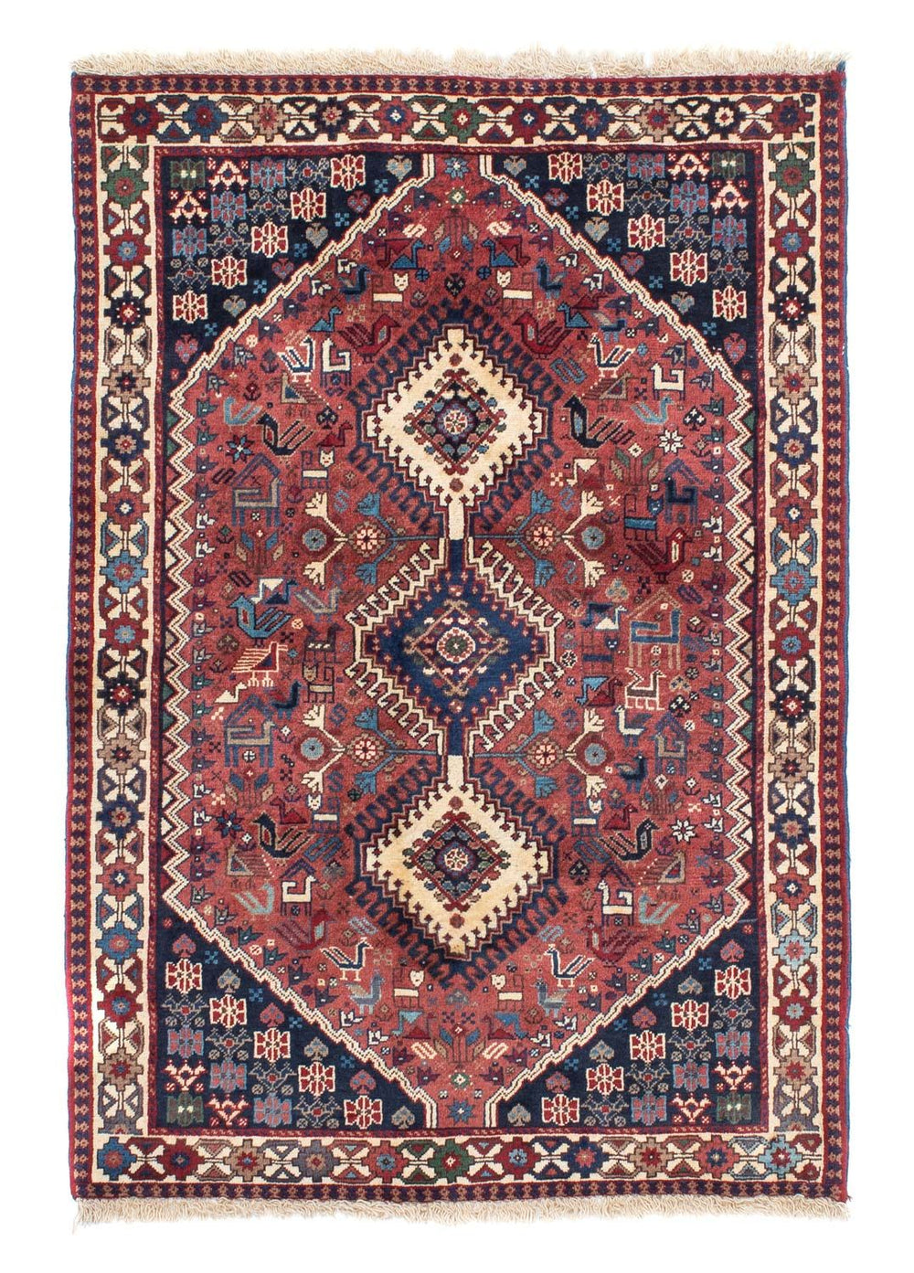 Perserteppich - Nomadic 146 x 100 cm - hellrot
