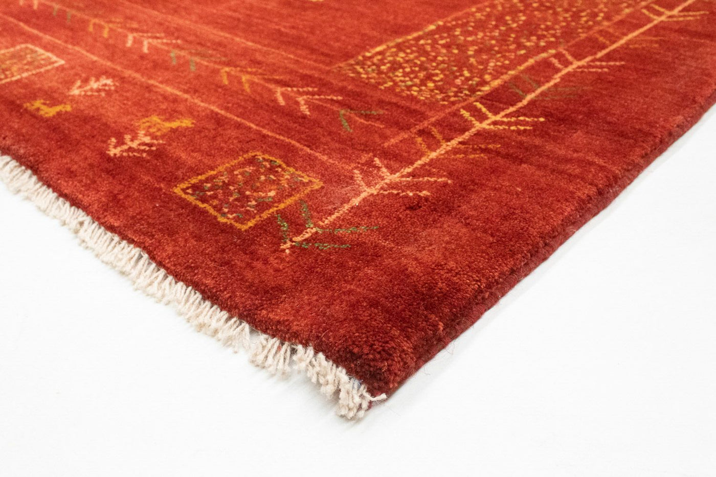 Gabbeh Persisch Teppich 195x156cm - Perserteppich Wollteppich