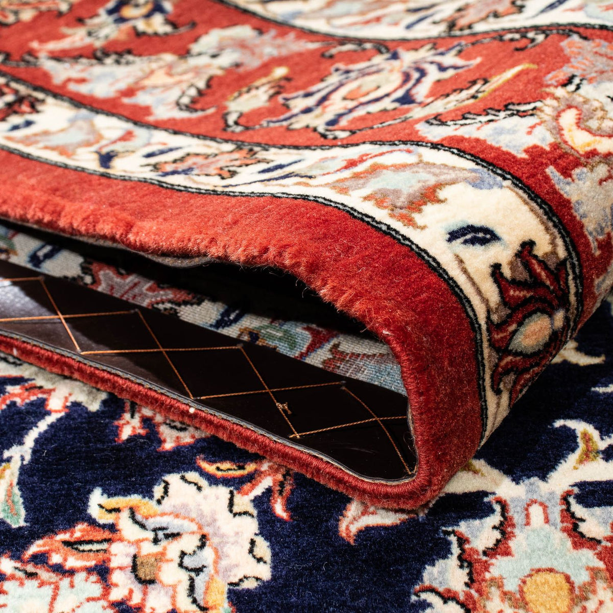 Perserteppich - Ghom 201 x 138 cm - dunkelblau