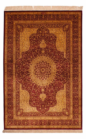 Seidenteppich - Ghom Seide - Premium 188 x 130 cm Teppichbrücke