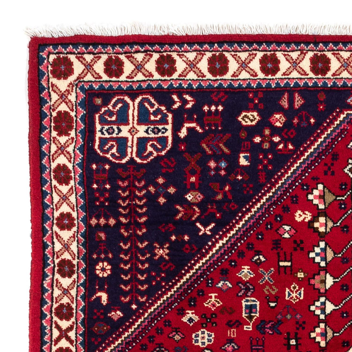 Perserteppich - Nomadic 150 x 103 cm - dunkelrot